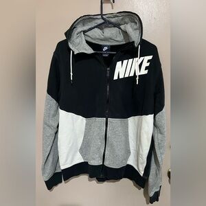 Nike Black and Gray Colorblock Hoodie